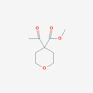 B2633493 2H-Pyran-4-carboxylic acid, 4-acetyltetrahydro-, methyl ester CAS No. 345216-96-8