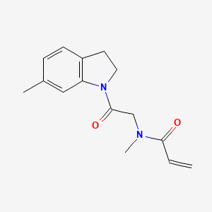 molecular formula C15H18N2O2 B2633529 N-Methyl-N-[2-(6-methyl-2,3-dihydroindol-1-yl)-2-oxoethyl]prop-2-enamide CAS No. 2201951-41-7