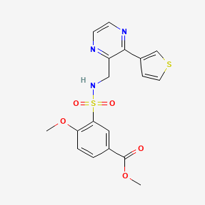 methyl 4-methoxy-3-(N-((3-(thiophen-3-yl)pyrazin-2-yl)methyl)sulfamoyl)benzoate