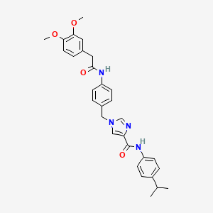 1-(4-(2-(3,4-dimethoxyphenyl)acetamido)benzyl)-N-(4-isopropylphenyl)-1H-imidazole-4-carboxamide