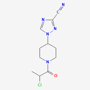 1-[1-(2-Chloropropanoyl)piperidin-4-yl]-1,2,4-triazole-3-carbonitrile