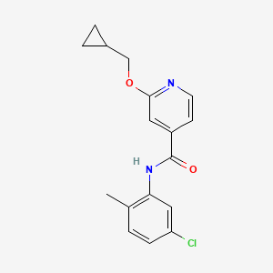 molecular formula C17H17ClN2O2 B2633538 N-(5-chloro-2-methylphenyl)-2-(cyclopropylmethoxy)isonicotinamide CAS No. 2034443-99-5