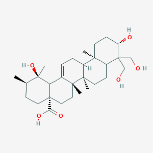 (1R,2R,4As,6aS,6bR,10S,12aR)-1,10-dihydroxy-9,9-bis(hydroxymethyl)-1,2,6a,6b,12a-pentamethyl-2,3,4,5,6,6a,7,8,8a,10,11,12,13,14b-tetradecahydropicene-4a-carboxylic acid