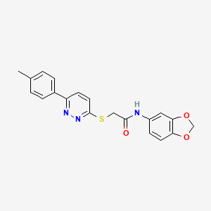 N-(1,3-benzodioxol-5-yl)-2-[6-(4-methylphenyl)pyridazin-3-yl]sulfanylacetamide