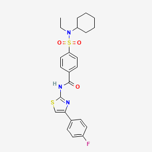 4-(N-cyclohexyl-N-ethylsulfamoyl)-N-(4-(4-fluorophenyl)thiazol-2-yl)benzamide