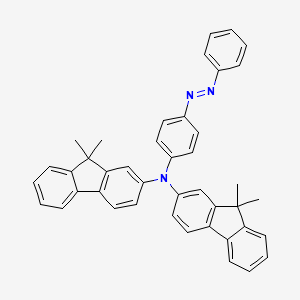 molecular formula C42H35N3 B2633555 4-[Bis(9,9-dimethylfluoren-2-yl)amino]azobenzene CAS No. 883554-70-9