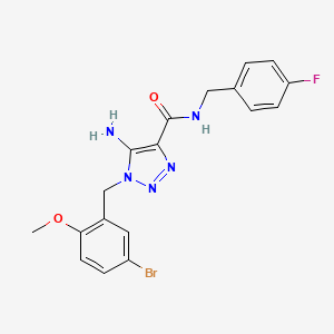 molecular formula C18H17BrFN5O2 B2633558 5-氨基-1-(5-溴-2-甲氧基苄基)-N-(4-氟苄基)-1H-1,2,3-三唑-4-甲酰胺 CAS No. 899940-63-7