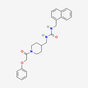 molecular formula C26H29N3O3 B2633560 1-(Naphthalen-1-ylmethyl)-3-((1-(2-phenoxyacetyl)piperidin-4-yl)methyl)urea CAS No. 1234848-72-6