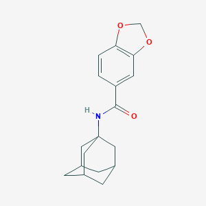 molecular formula C18H21NO3 B263358 N-(1-adamantyl)-1,3-benzodioxole-5-carboxamide 