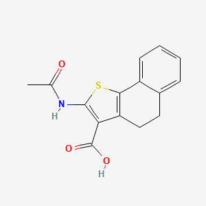 molecular formula C15H13NO3S B2633591 2-(Acetylamino)-4,5-dihydronaphtho[1,2-b]thiophene-3-carboxylic acid CAS No. 433688-29-0