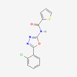 molecular formula C13H8ClN3O2S B2633594 N-[5-(2-chlorophenyl)-1,3,4-oxadiazol-2-yl]thiophene-2-carboxamide CAS No. 717858-58-7