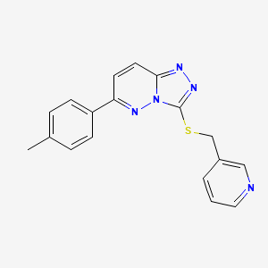 3-((Pyridin-3-ylmethyl)thio)-6-(p-tolyl)-[1,2,4]triazolo[4,3-b]pyridazine