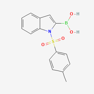 molecular formula C15H14BNO4S B2633605 (1-Tosyl-1H-indol-2-yl)boronic acid CAS No. 1107603-38-2