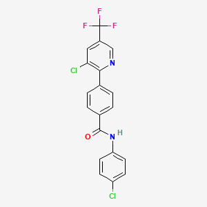 4-[3-chloro-5-(trifluoromethyl)pyridin-2-yl]-N-(4-chlorophenyl)benzamide