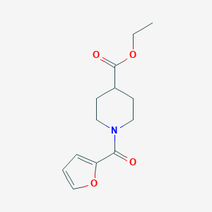 molecular formula C13H17NO4 B263361 Ethyl 1-(furan-2-carbonyl)piperidine-4-carboxylate 