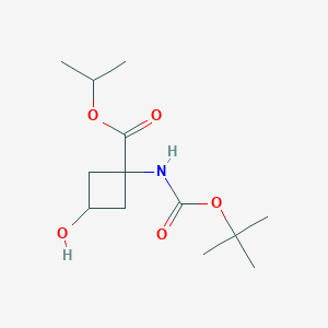 Propan-2-yl-1-{[(tert-butoxy)carbonyl]amino}-3-hydroxycyclobutane-1-carboxylate,trans-
