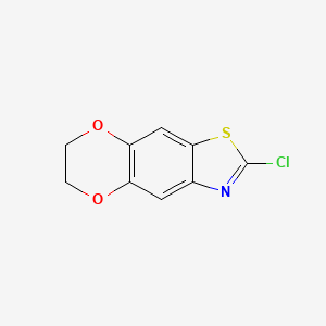 molecular formula C9H6ClNO2S B2633628 2-Chloro-6,7-dihydro[1,4]dioxino[2,3-f][1,3]benzothiazole CAS No. 887204-66-2