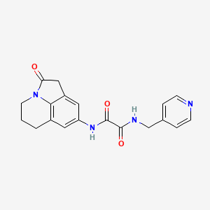 N1-(2-oxo-2,4,5,6-tetrahydro-1H-pyrrolo[3,2,1-ij]quinolin-8-yl)-N2-(pyridin-4-ylmethyl)oxalamide