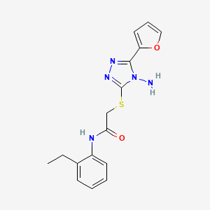 2-{[4-amino-5-(furan-2-yl)-4H-1,2,4-triazol-3-yl]sulfanyl}-N-(2-ethylphenyl)acetamide