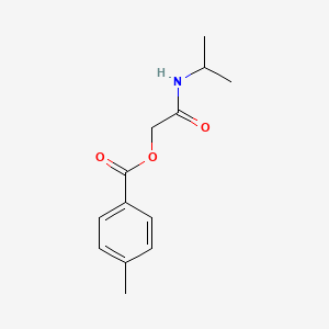 molecular formula C13H17NO3 B2633636 2-Oxo-2-(propan-2-ylamino)ethyl 4-methylbenzoate CAS No. 1002663-55-9