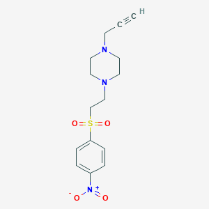 molecular formula C15H19N3O4S B2633639 1-[2-(4-Nitrobenzenesulfonyl)ethyl]-4-(prop-2-yn-1-yl)piperazine CAS No. 1797967-23-7