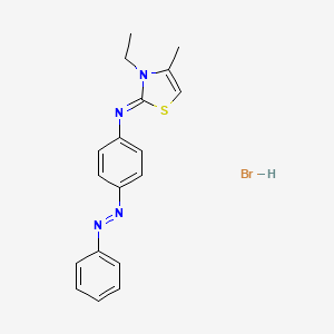 molecular formula C18H19BrN4S B2633643 (Z)-N-(3-ethyl-4-methylthiazol-2(3H)-ylidene)-4-((Z)-phenyldiazenyl)aniline hydrobromide CAS No. 301649-13-8