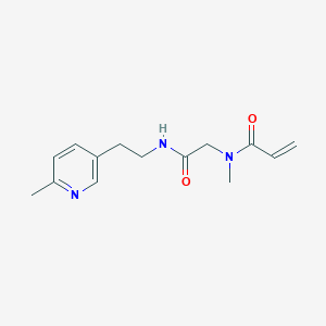 N-Methyl-N-[2-[2-(6-methylpyridin-3-yl)ethylamino]-2-oxoethyl]prop-2-enamide