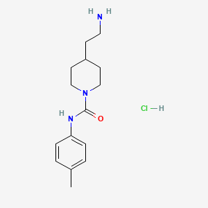 molecular formula C15H24ClN3O B2633649 4-(2-氨基乙基)-N-(对甲苯基)哌啶-1-甲酰胺盐酸盐 CAS No. 2320955-43-7