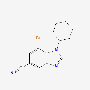 7-Bromo-1-cyclohexyl-1,3-benzodiazole-5-carbonitrile