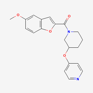 (5-Methoxybenzofuran-2-yl)(3-(pyridin-4-yloxy)piperidin-1-yl)methanone