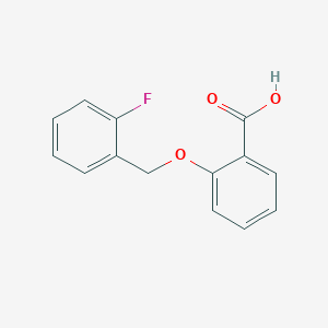 molecular formula C14H11FO3 B2633665 2-[(2-Fluorobenzyl)oxy]benzoic acid CAS No. 938279-93-7