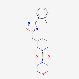 4-((3-((3-(o-Tolyl)-1,2,4-oxadiazol-5-yl)methyl)piperidin-1-yl)sulfonyl)morpholine
