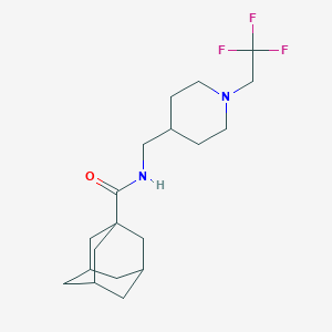 molecular formula C19H29F3N2O B2633674 N-[[1-(2,2,2-Trifluoroethyl)piperidin-4-yl]methyl]adamantane-1-carboxamide CAS No. 2309313-32-2