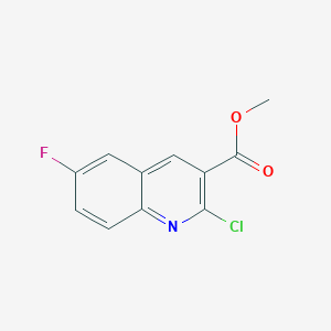 molecular formula C11H7ClFNO2 B2633686 2-氯-6-氟喹啉-3-甲酸甲酯 CAS No. 1896579-08-0