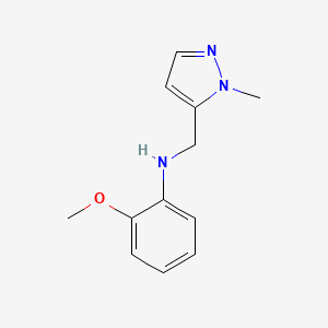 molecular formula C12H15N3O B2633687 (2-Methoxyphenyl)[(1-methylpyrazol-5-yl)methyl]amine CAS No. 1006450-90-3