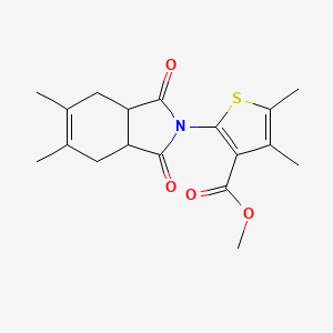 Methyl 2-(5,6-dimethyl-1,3-dioxo-3a,4,7,7a-tetrahydroisoindol-2-yl)-4,5-dimethylthiophene-3-carboxylate