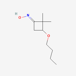 molecular formula C10H19NO2 B2633699 (NE)-N-(3-butoxy-2,2-dimethylcyclobutylidene)hydroxylamine CAS No. 2260939-15-7