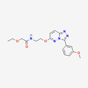 molecular formula C18H21N5O4 B2633704 2-ethoxy-N-(2-((3-(3-methoxyphenyl)-[1,2,4]triazolo[4,3-b]pyridazin-6-yl)oxy)ethyl)acetamide CAS No. 1021066-45-4