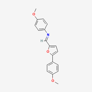 molecular formula C19H17NO3 B2633705 N-(4-methoxyphenyl)-1-[5-(4-methoxyphenyl)furan-2-yl]methanimine CAS No. 327074-23-7