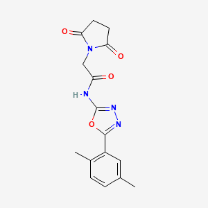 molecular formula C16H16N4O4 B2633711 N-(5-(2,5-dimethylphenyl)-1,3,4-oxadiazol-2-yl)-2-(2,5-dioxopyrrolidin-1-yl)acetamide CAS No. 891124-17-7