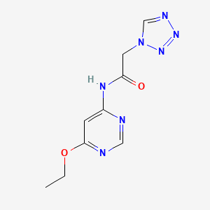molecular formula C9H11N7O2 B2633727 N-(6-ethoxypyrimidin-4-yl)-2-(1H-tetrazol-1-yl)acetamide CAS No. 1421531-72-7