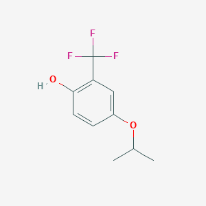 molecular formula C10H11F3O2 B2633730 4-(丙-2-氧基)-2-(三氟甲基)苯酚 CAS No. 1243404-94-5