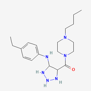 molecular formula C19H28N6O B2633742 4-(4-丁基哌嗪-1-羰基)-N-(4-乙基苯基)-1H-1,2,3-三唑-5-胺 CAS No. 1291835-21-6
