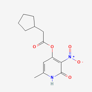 (6-methyl-3-nitro-2-oxo-1H-pyridin-4-yl) 2-cyclopentylacetate