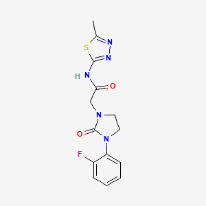 2-(3-(2-fluorophenyl)-2-oxoimidazolidin-1-yl)-N-(5-methyl-1,3,4-thiadiazol-2-yl)acetamide