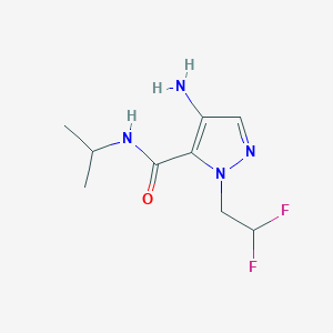 molecular formula C9H14F2N4O B2633758 4-Amino-1-(2,2-difluoroethyl)-N-isopropyl-1H-pyrazole-5-carboxamide CAS No. 2101199-33-9
