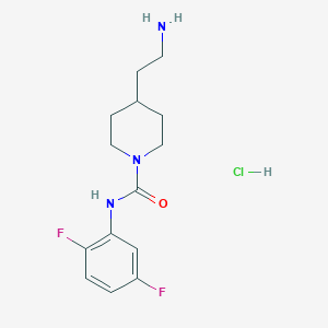 4-(2-aminoethyl)-N-(2,5-difluorophenyl)piperidine-1-carboxamide hydrochloride
