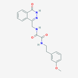 molecular formula C20H20N4O4 B2633765 N-[2-(3-甲氧基苯基)乙基]-N'-[(4-氧代-3,4-二氢酞嗪-1-基)甲基]乙二酰胺 CAS No. 923140-31-2