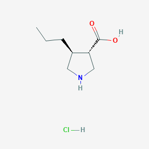 (3S,4S)-4-Propylpyrrolidine-3-carboxylic acid;hydrochloride