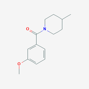 molecular formula C14H19NO2 B263378 (3-Methoxyphenyl)-(4-methylpiperidin-1-yl)methanone 
